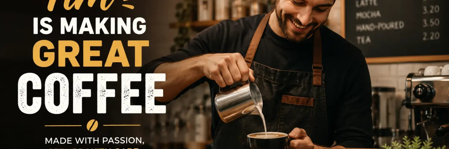 tim is making great coffee