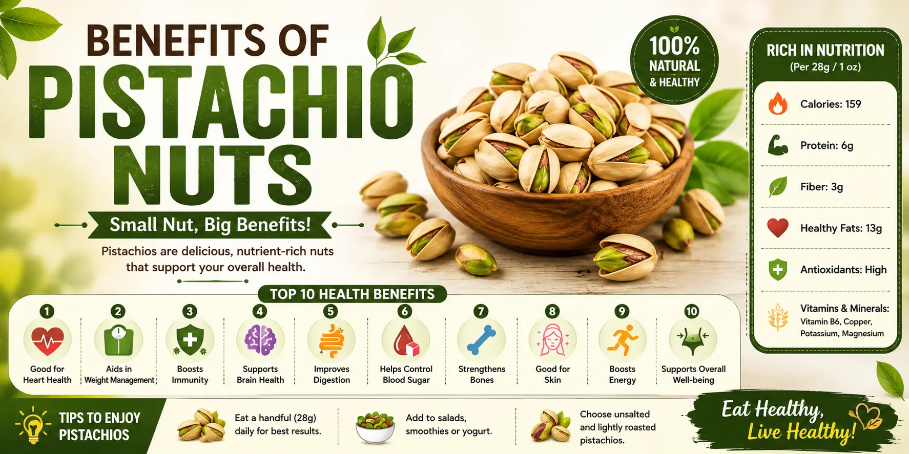 Top 10 Amazing Benefits of Pistachio Nuts for Better Health