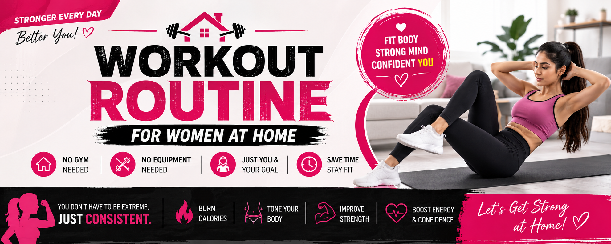 Only 10 minutes home workout routine for women at home