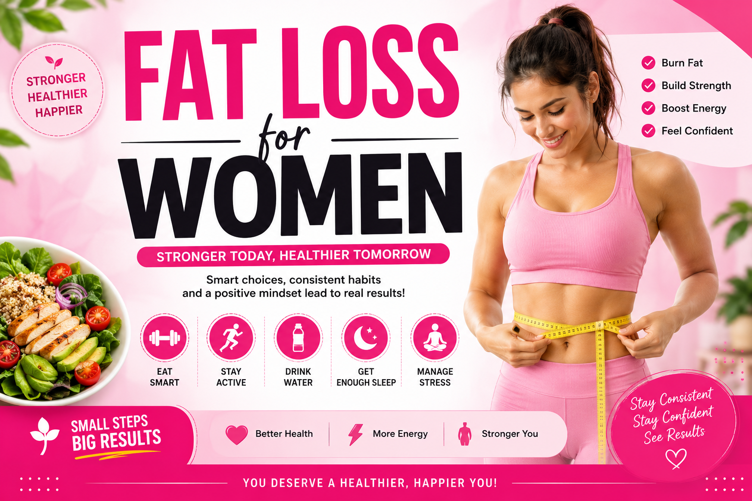 9 Ways to fat loss for women and Live a Healthier Life